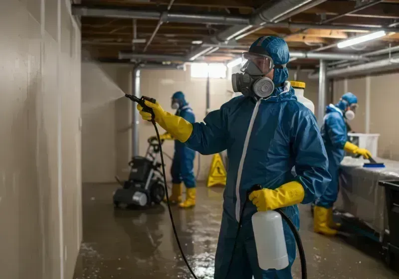 Basement Sanitization and Antimicrobial Treatment process in Uncasville, CT